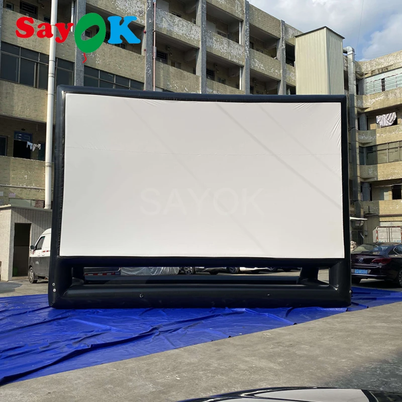 

6.9m PVC Outdoor Projector Screen Inflatable Movie Screen Front Projection Screen with Pump for Backyard Party Theater Cinema