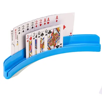 Porta carte a due strati Porta carte da gioco portatili espandibili Porta carte multifunzionale in ABS a mani libere