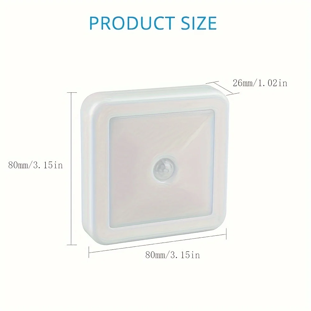 자동 LED 야간 조명 모션 센서 활성화 램프, 욕실 침실 변기 계단 캐비닛 조명에 적합
