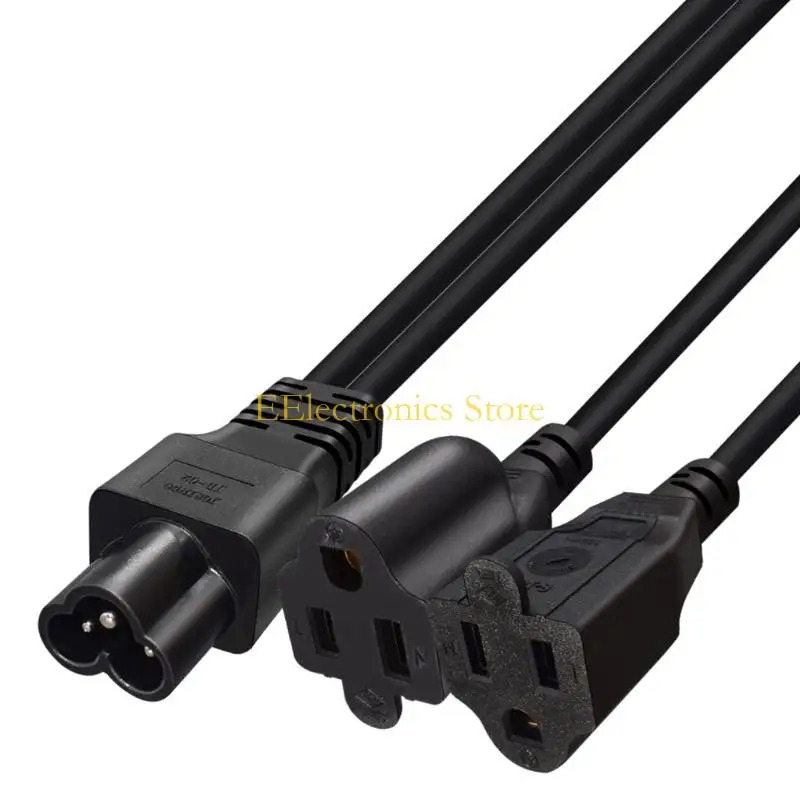 B03C Y형 전원 분배기 커넥터 코드 IEC320 남성 NEMA 2X 5-15R 여성 30Cm