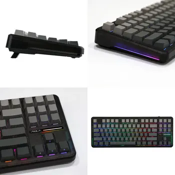 AULA F87 Pro Mechanical Keyboard 3 Mode 2.4G/USB/Bluetooth Tri Mode Wireless Gaming Keyboard 87 Key Hotswap RGB Gasket Keyboard 6