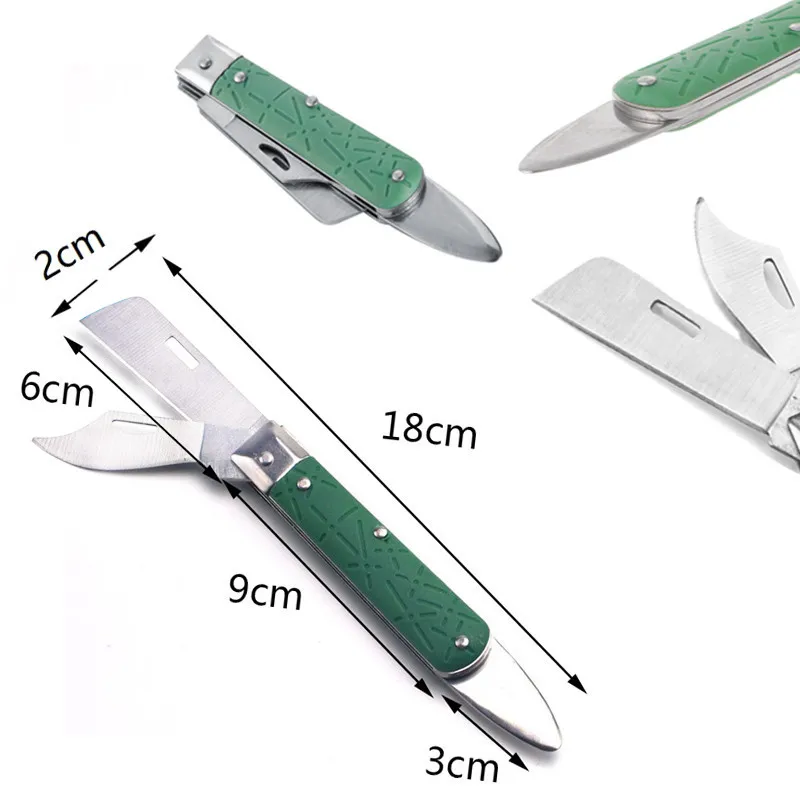 Description Picture 4 of itemGrafting folding knife Garden Seedling foldable Cutter Branch blade nursery Cutting Pruning Tool bark peeler lifter Tree budding