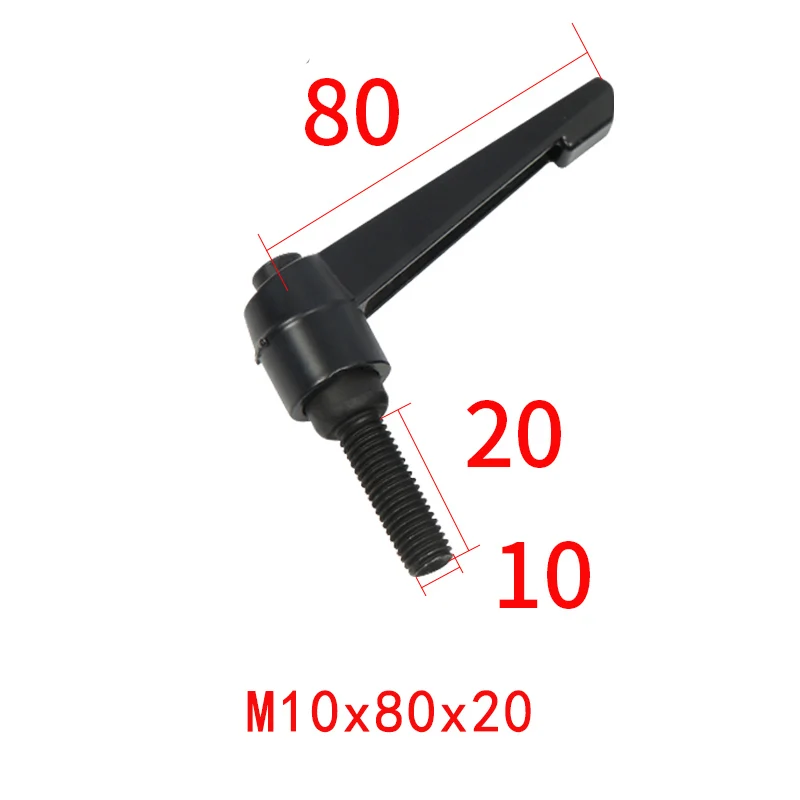 1PCM10AdjustableHandleLeverClampingHandlesThreadMetalKnob