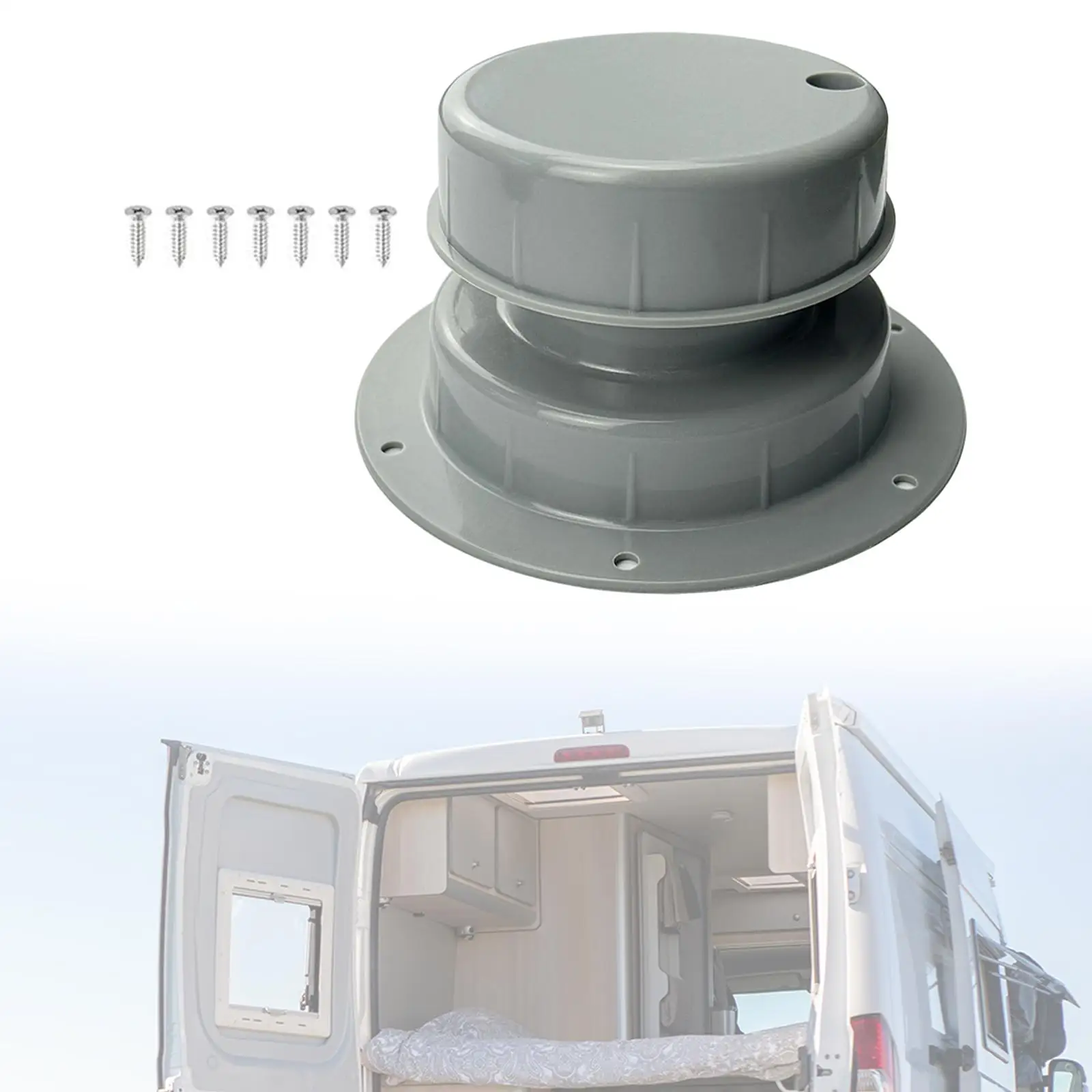 

Camper Vent Cap Replacement Plastic Roof Cover for 1 to 2 3/8 inch Pipe