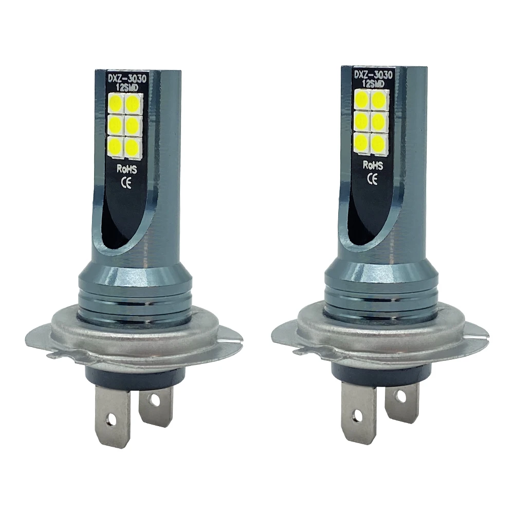 2pcs 자동차 안개 램프 12smd H7 LED 전구 빛 자동 인터페이스 H1 H3 H4 H11 H8 H9 9005 HB4 H10 6000K 6500K 12V 자동 헤드 라이트