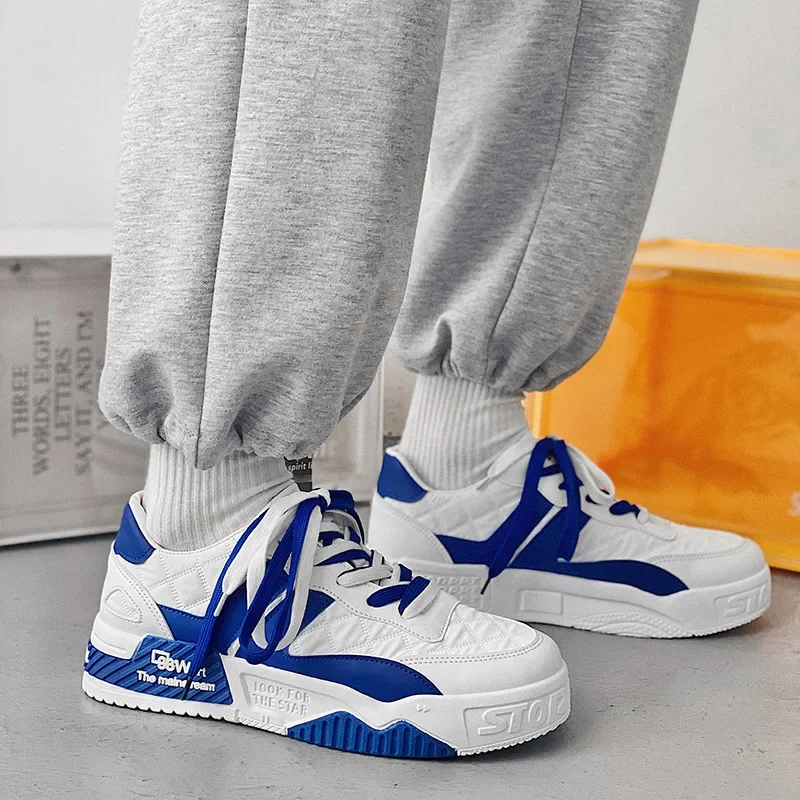 Designer Shoes for Men Casual Platform Sneakes casual shoes sports shoes casual sneakers running sneakers fashion sneakers Two-tone Lace Up Trainers Fashion Student Sneakes Mens Vulcanized Tenis Masculino