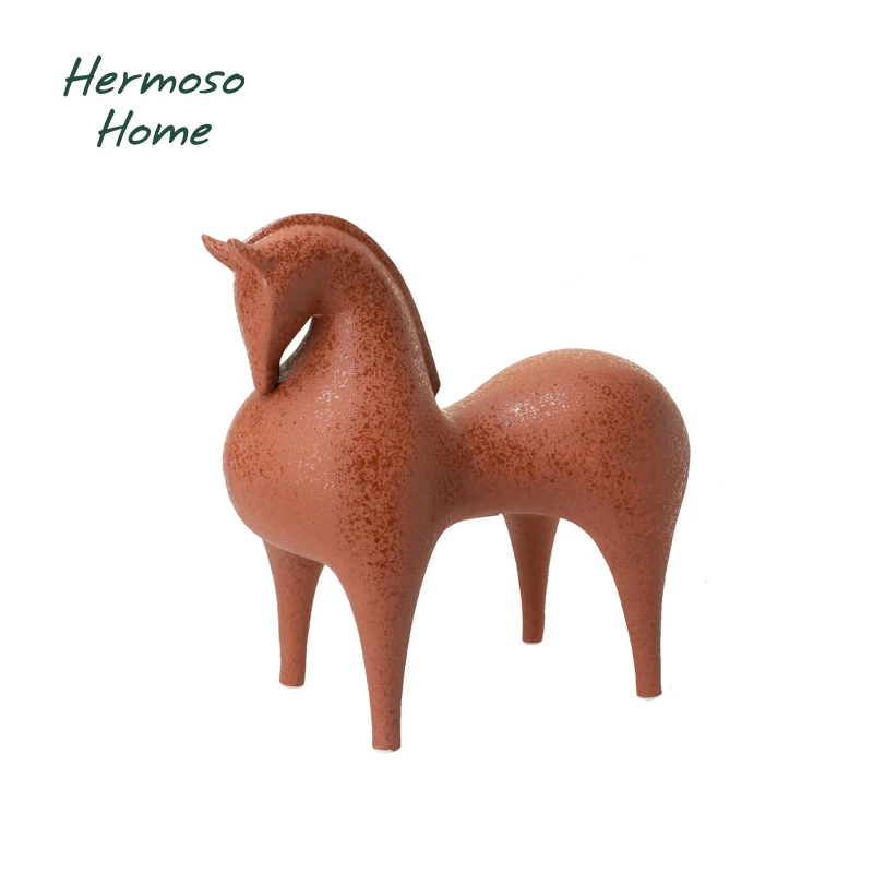 

YY Red Horse Ceramic Decoration Home Ornament Living Room Light Luxury High-End