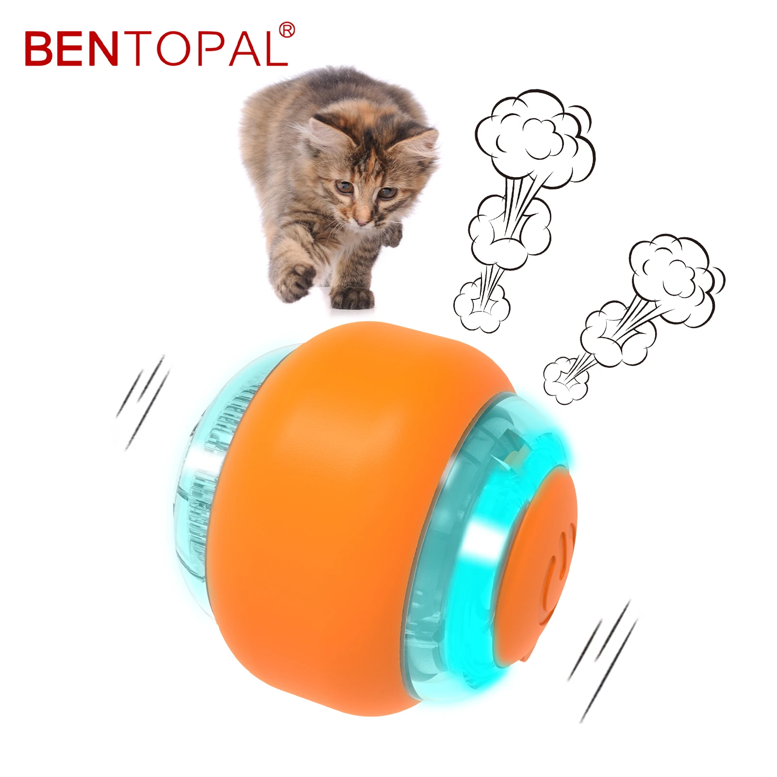 Bentopalinteractive Cat Toys For Indoor Cats Smart Robotic Ball Toy