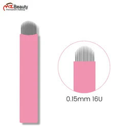 Nano 0.15mm U Shape 16U Microblading Needles For Permanent Makeup Supplies Manual Eyebrow Blades With EXP Date Lot No.Microblade