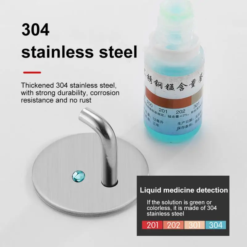 

Wall Hook Storage Stainless Steel Hooks Self-Adhesive Towel Key Umbrella Hanger Hook For Kitchen Bathroom Multi-Purpose Hooks