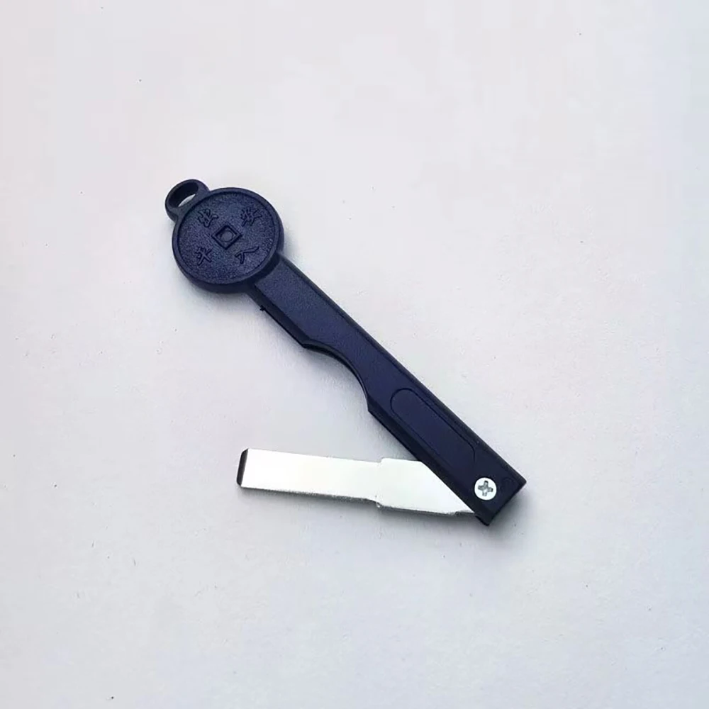 JMCKJ 10PCS/LOT Round Handle Folding 29 Long Flat Blade Fingerprint Lock Key Embryo Household Emergency Key
