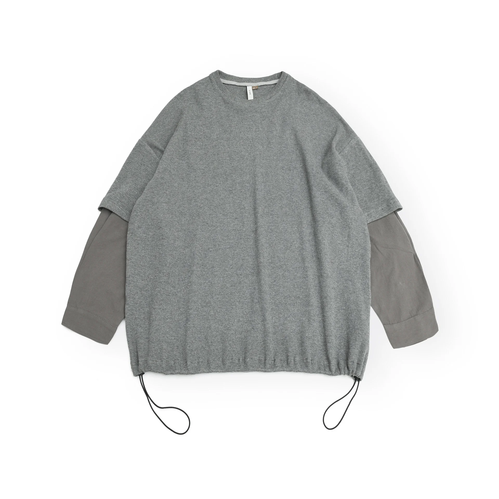 

Long 2023 Spring Shirt Sleeve Splice T-shirt Men Japan Korean Streetwear Fashion Loose Casual Tops Tees Shirts Cityboy Tshirt