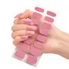 Semi Cured Gel Nail Sticker Pure Color UV LED Lamp Lasting Nail Self Manicure Decals Covered Adhesive Long Waterproof Full R0B8 5