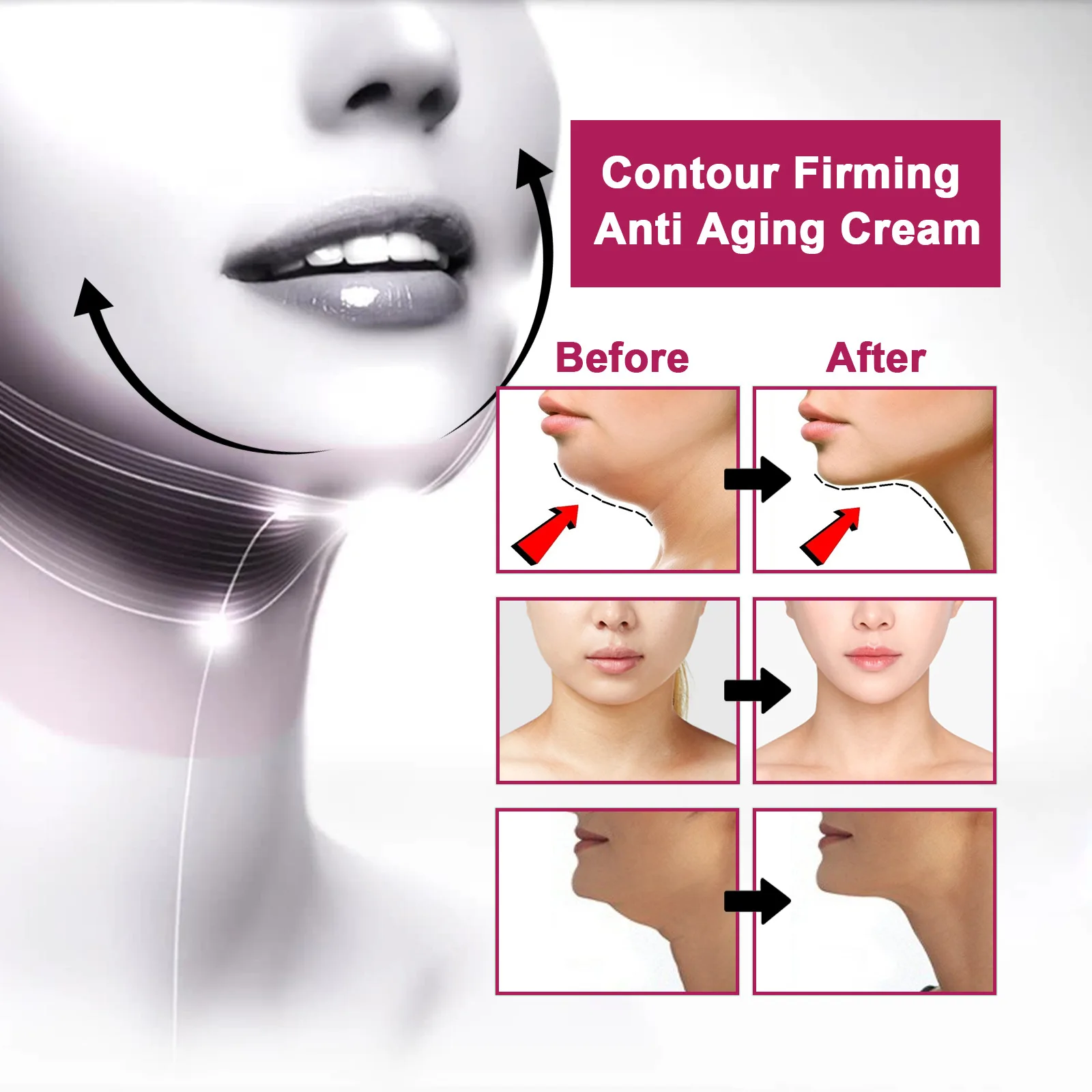 Slimming Face Cream Facial Lifting V Shape Firming Anti-aging Improve Double Chin Masseter Muscle Moisturizing Beauty_voghion.com