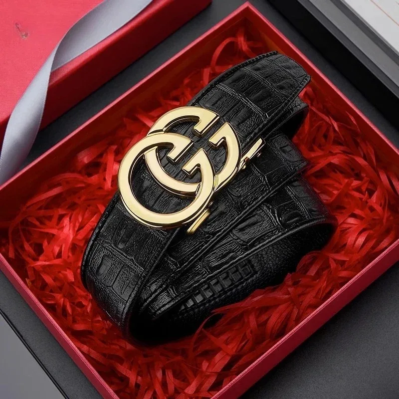 Men belt Genuine Leather Belt Metal Alloy Automatic Buckle Brand Luxury Design Waist Belts for Men Strap Male BEST SELLERS Men belt Genuine Leather Belt Metal Alloy Automatic Buckle Brand Luxury Design Waist Belts for Men Strap Male BEST SELLERS