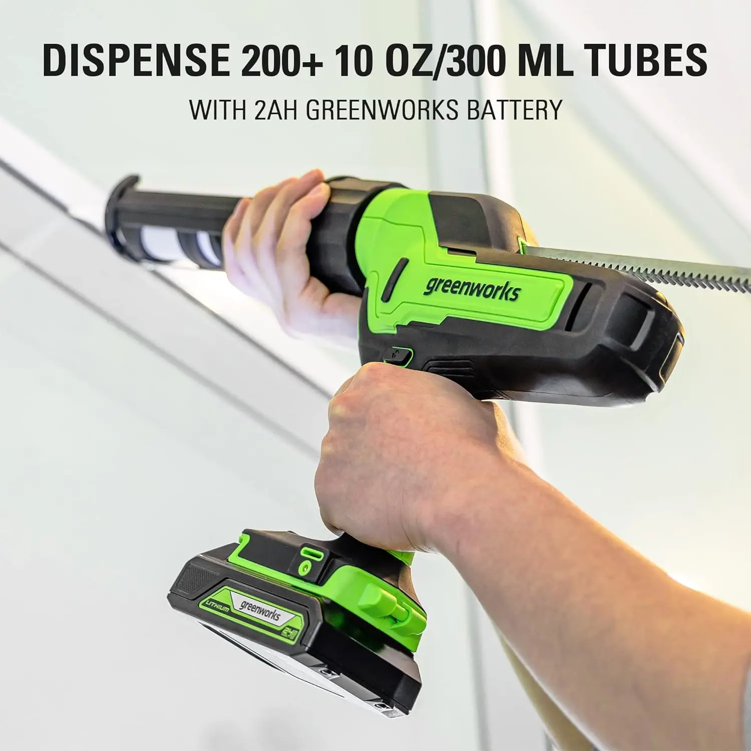24V Cordless oz. Caulk & Adhesive Gun 6-Speed Anti-Dripping with 2Ah Battery and Changer 3