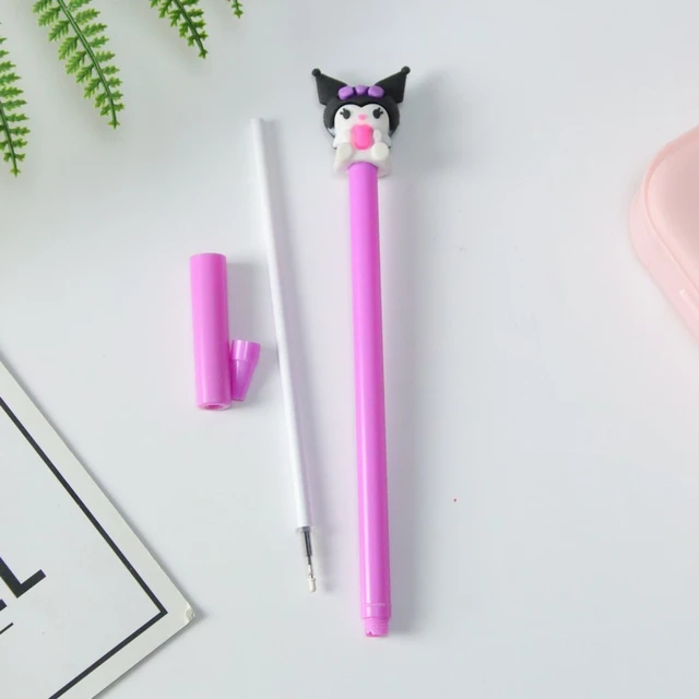 Cute Cat Pens Girls Gel Pens Black Ball Point Pens for School Office Supplies Students Gift 12 Pcs