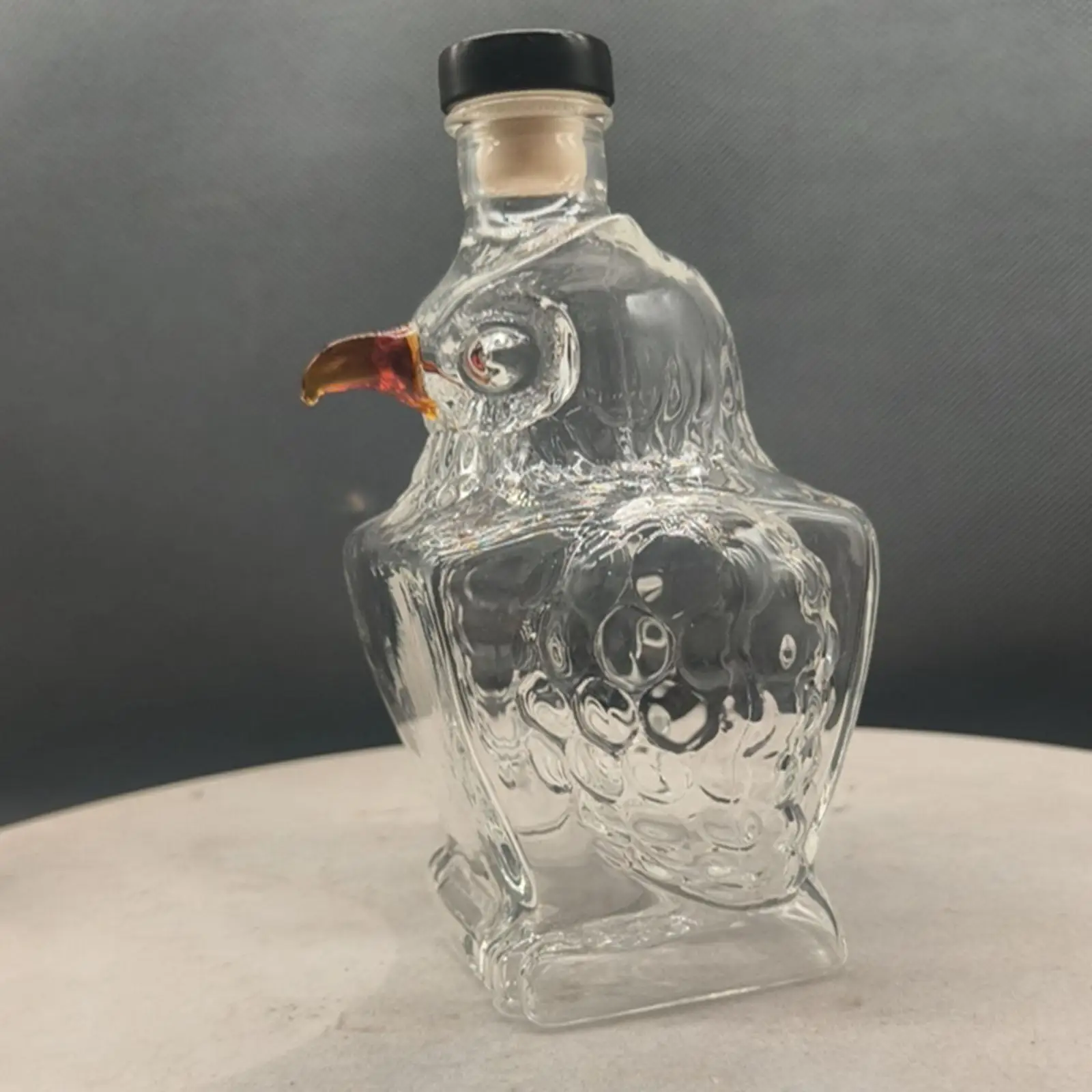 Whisky Decanter Owl Design 125ml Clear Dispenser Borosilicate Glass for Husband Collectors Daddy Grandpa Birthday Gift