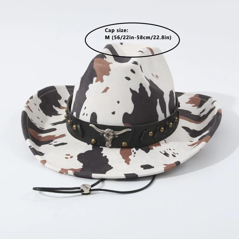 Women Men Summer Sun Hat Breathable Foldable Sun Protection Cow Print Cowgirl Hat Holiday Beach Cap