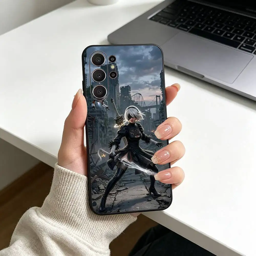 2B Automata-NieR Black Soft Silicone Phone Case