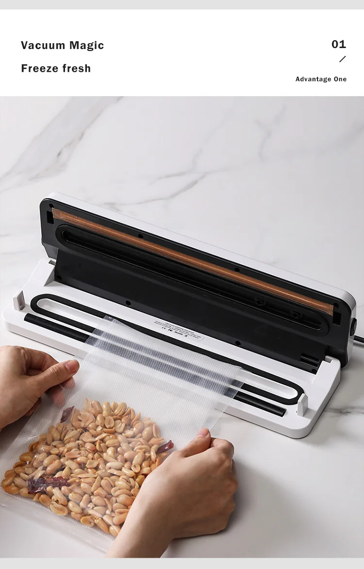 Description Picture 6 of itemVacuum Sealer Packaging Machine Food 220V/110V Vacuum Sealer With Free 10PCS Vacuum Bags Household Vacuum Food Sealing