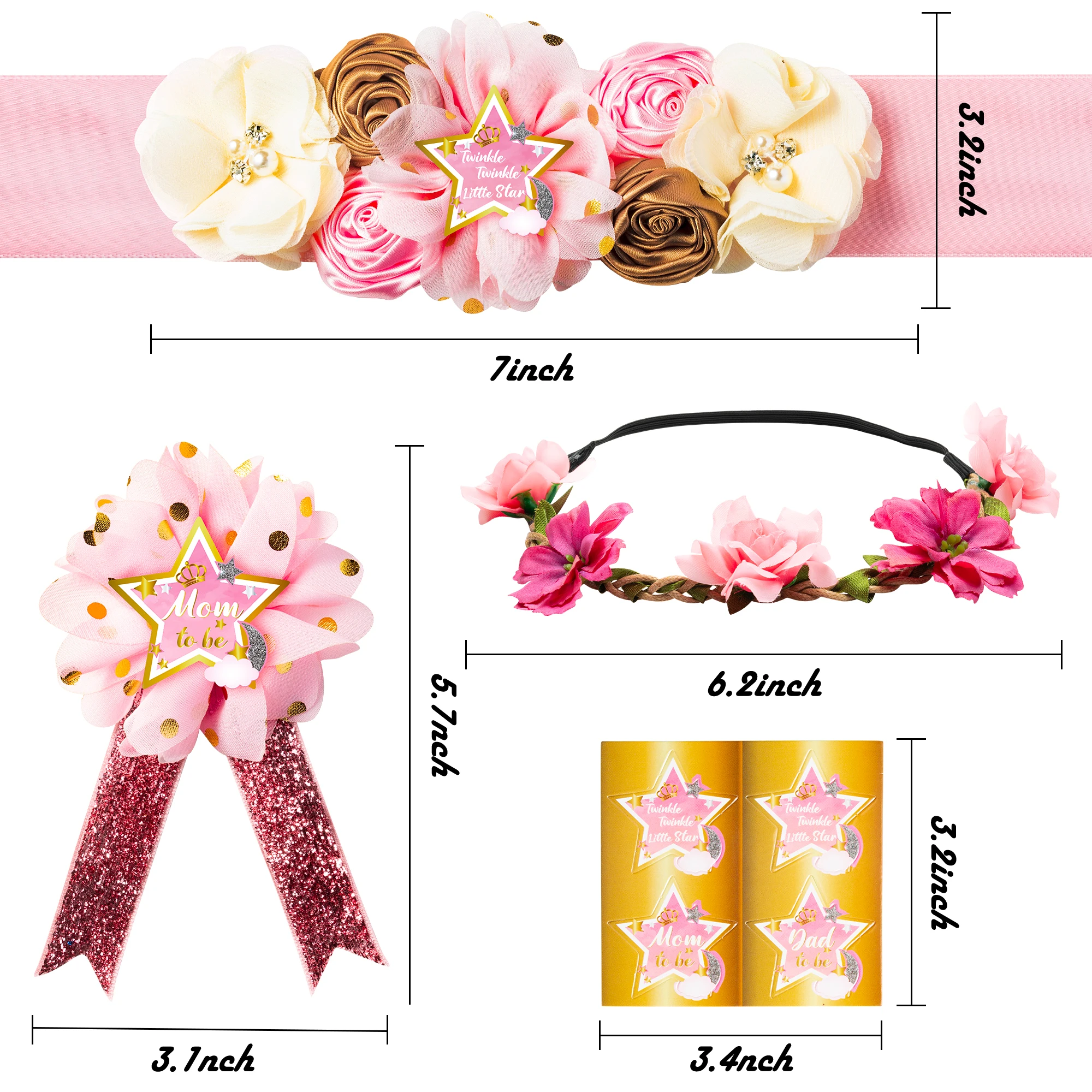 Pregnant women's belt 5pcs pregnancy photography props wear waist decorative protective belt anti-strain bandage