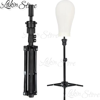 Wig Head Stand - Adjustable Mannequin Head Stand - Wig Stand Tripod for Cosmetology Hairdressing Training (Head Not Included)