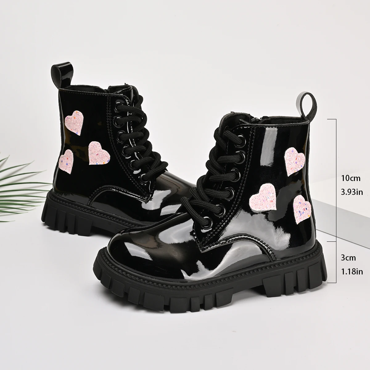 Girls Autumn/Winter Fashion New Round Toe Soft/Cute Thick-soled Zipper Cute Short Boots Baby Light and Elegant Thick-soled Boots