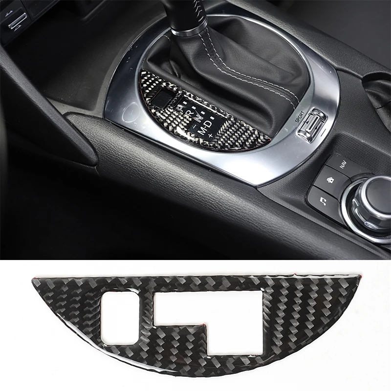 

For Mazda MX-5 2016-2023 Soft Carbon Fiber Car Central Control Gear Indicator Box Sticker Car Interior Protection Accessories