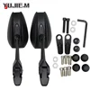 CNC Rear View Mirror For   Vulcan s 650 VN 650 VULCANS Motorcycle Universal Rear View MirrorCNC AluminumBlue Anti-glare Mirror 5