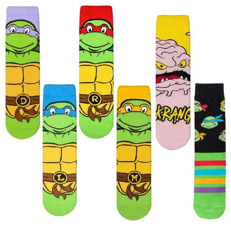 Cartoon Straße Outdoor Anime Teenage Mutant Ninja Turtles Socken Cosplay Paar Socken Zubehör Prop – Detail 9
