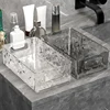 Clear Cosmetic Storage Box Bathroom Make Up Organizer Luxury Makeup Cosmet Box Beauty Storage Skincear Organizer 4