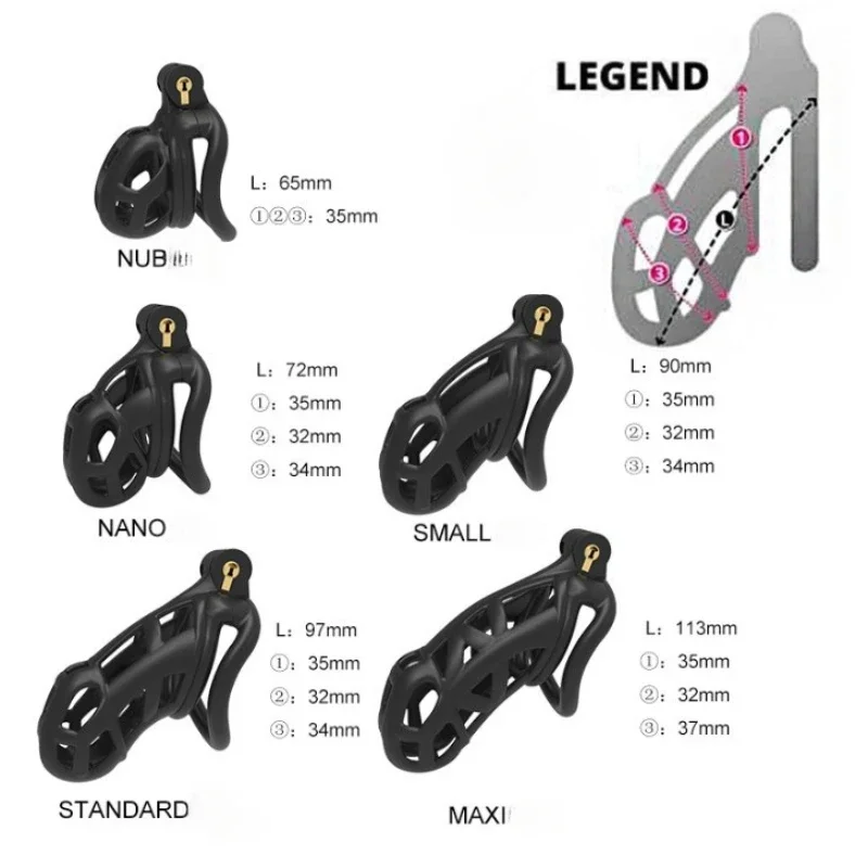 5 Size Sex Toys For Men Adult Waist Belt Male Chastity Cock Cage Penis Sleeve Cockrings Erotic Urethral Lock BDSM Bondage Sex