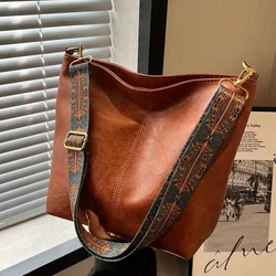 Women's Stylish Solid Color Tote Bag - Casual Versatile Shoulder Bag (BJ1666brown)