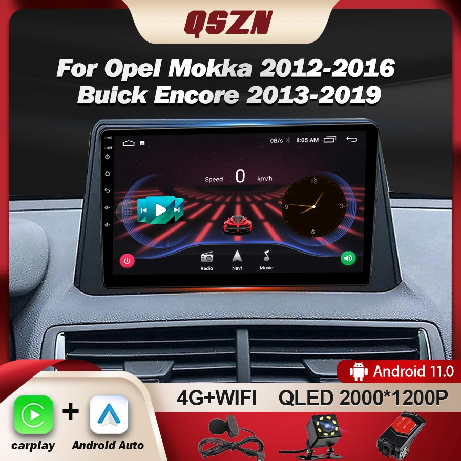 

QSZN For Opel Vauxhall Mokka 2012-2016 Buick Encore 2013-2019 Android 13 Car Radio Multimedia Video Player GPS Navigation Stereo