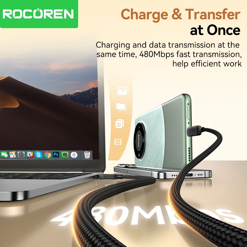 รูปสินค้า สายชาร์จ USB-C ความเร็วสูง ชาร์จได้ทุกอุปกรณ์