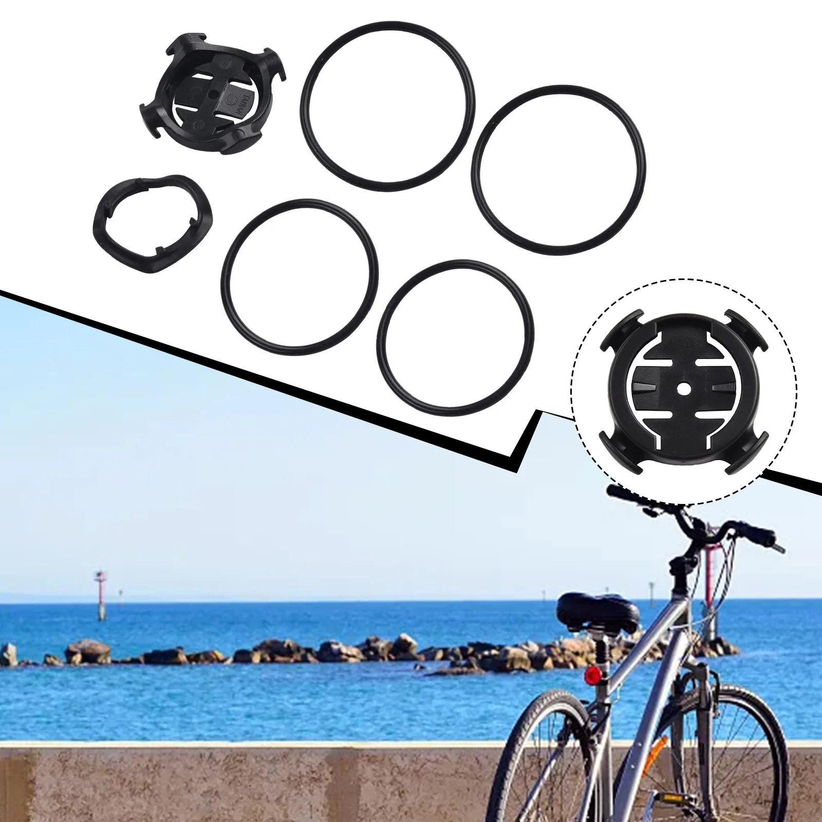 

Bike Computer Mount For Garmin Stem Or Handlebar Edge Quarter Turn ABS+Rubber Bike Accessories High Quality Brand New