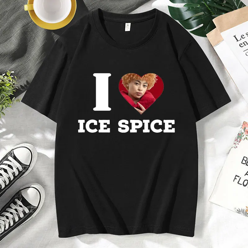 

I Love Ice Spice Graphic T Shirts Fashion Hip Hop Harajuku Men Women T-shirt Summer Casual High Quality Cotton Tshirt Streetwear