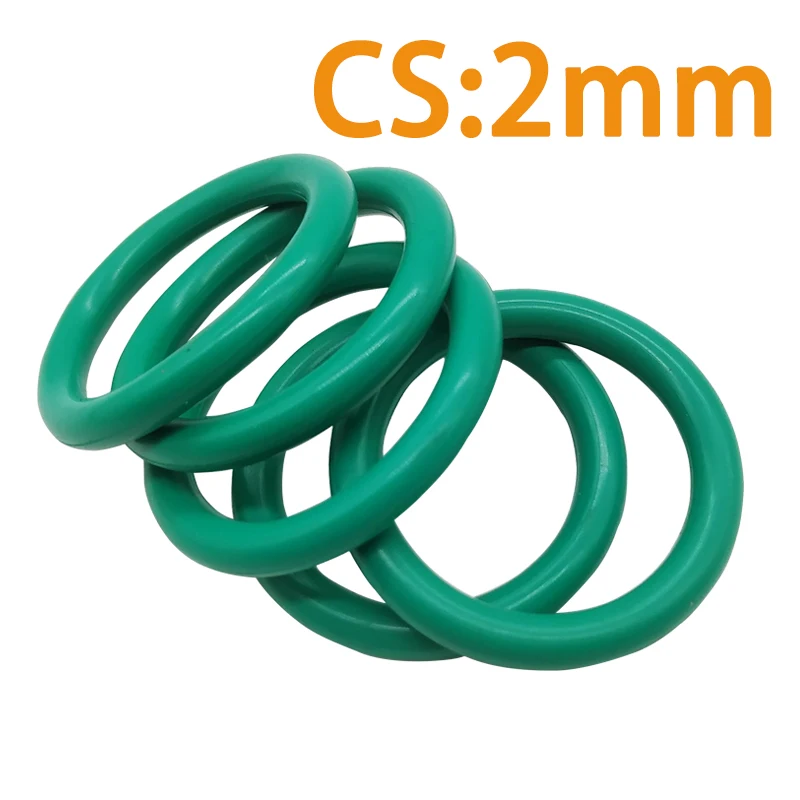10PCS Fluororubber O 링 FKM 씰링 CS 2mm OD5/5.5/6/6.5-170mm O 링 씰 가스켓 Ringcorrosion 방지 씰링