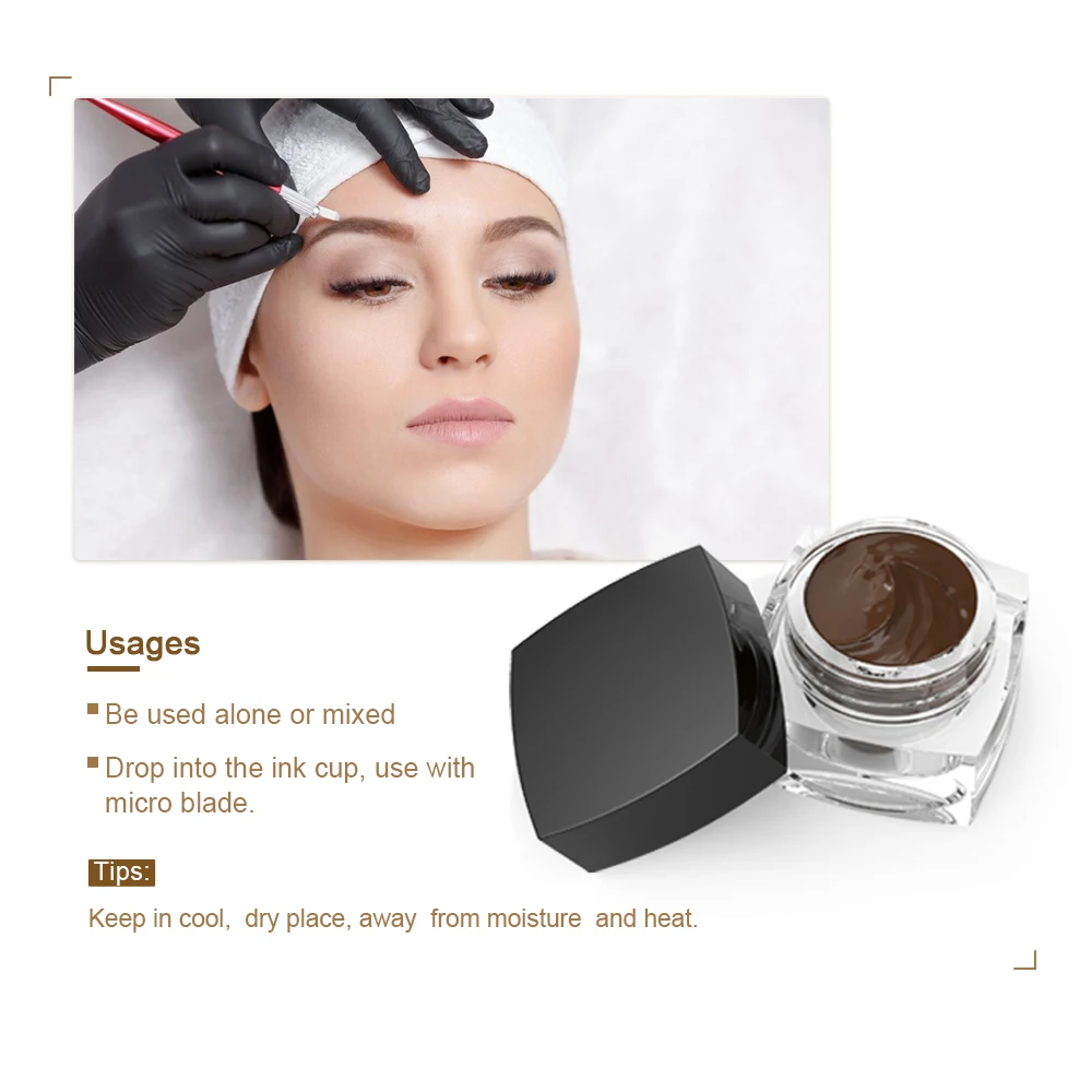 Tattoo Ink Color Microblading Pigment Paint For Lip Eyeliner Permanent Makeup Microblading Eyebrow Pen Tattoo Inks Accessory