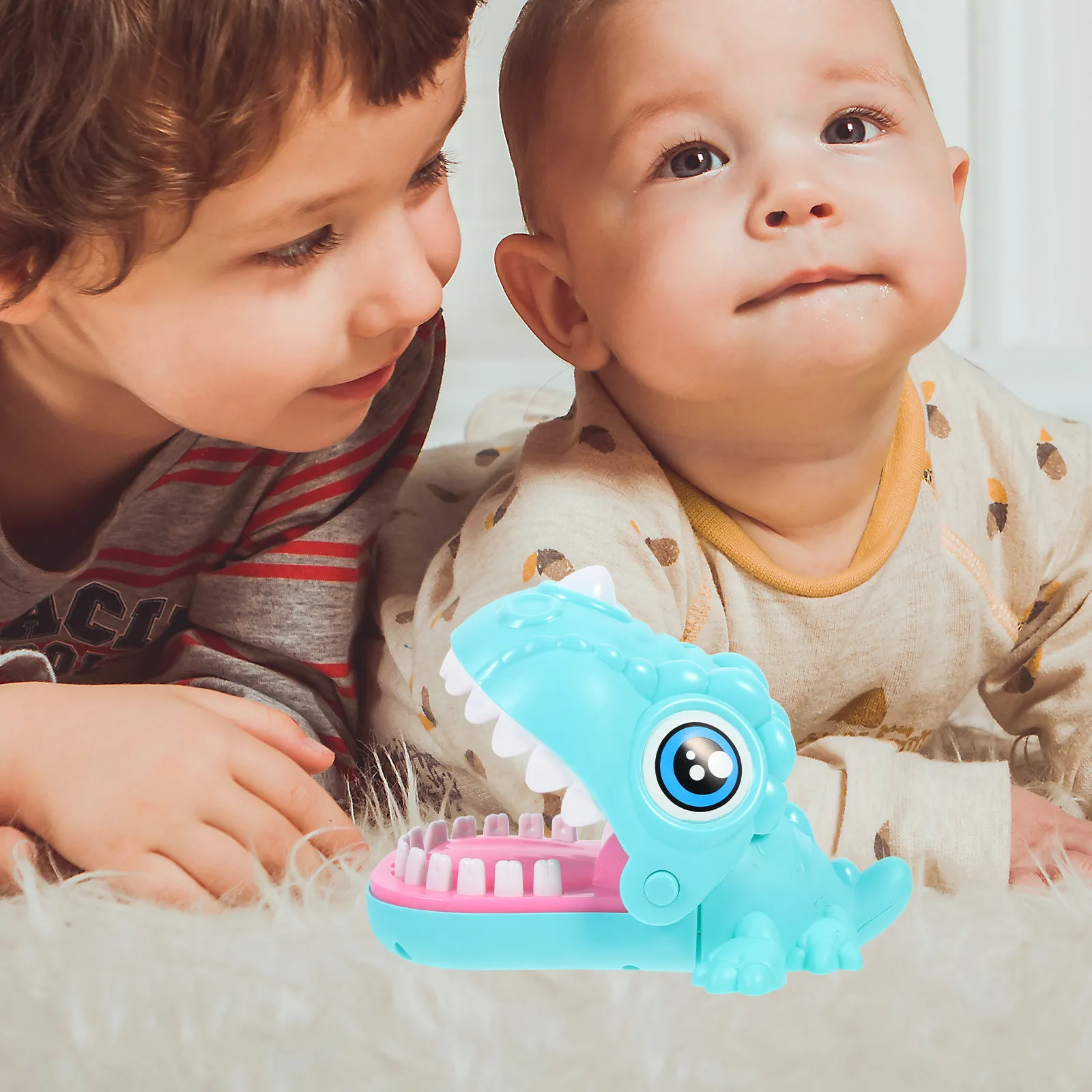 재미있는 공룡 손가락 물기 게임, 창의적인 이빨 게임, 장 장난감, 어린이 생일, 휴일 파티 손가락 놀이