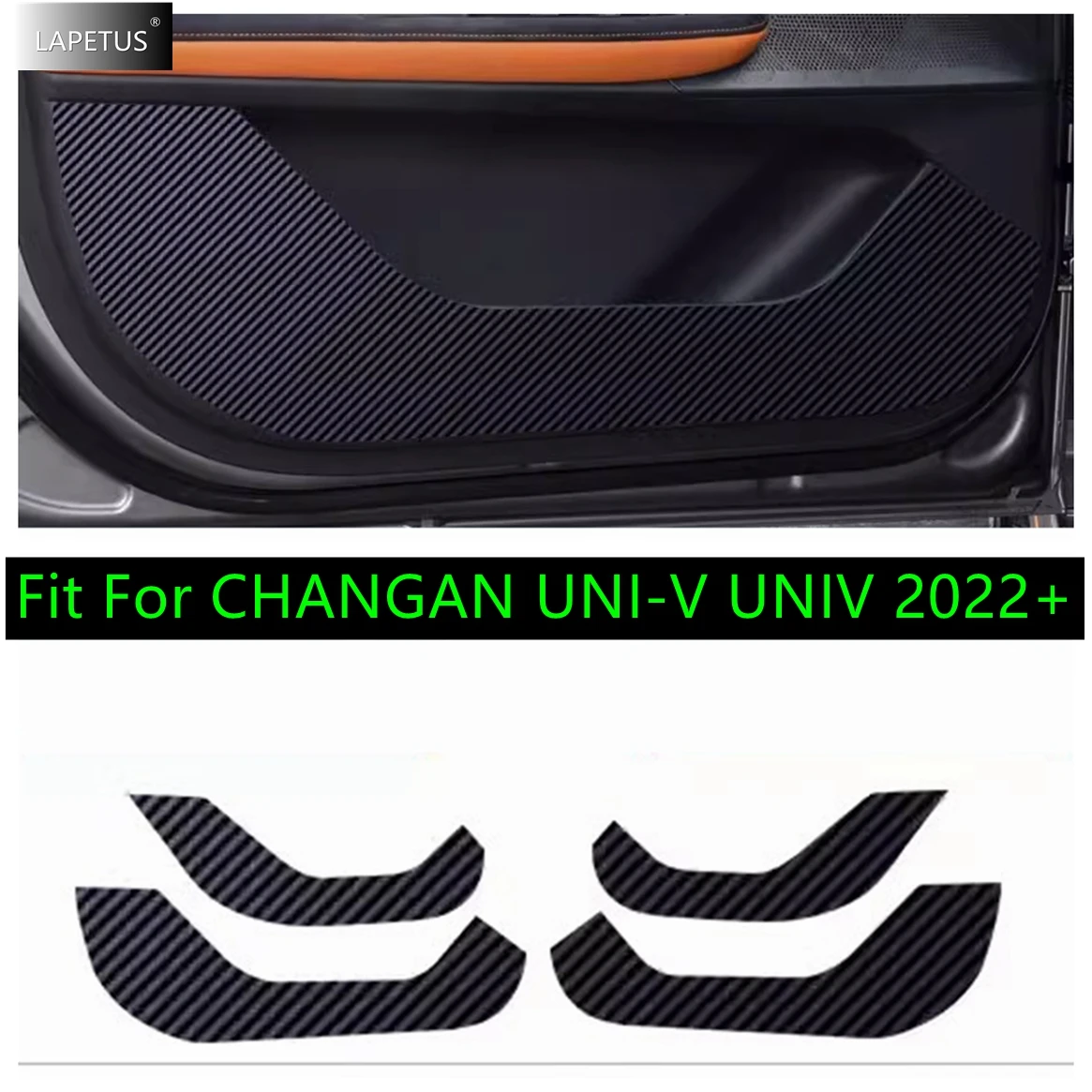 

Door Anti Kick Pad Edge Film Protect Carbon Fiber Look Sticker Interior Modified For CHANGAN UNI-V UNIV 2022 2023 Accessories