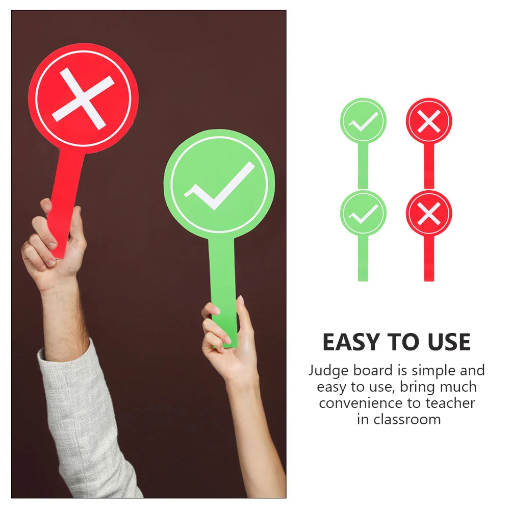Game Answer Buzzer 4 Pcs Game Clearance Hand Holding Toy Answer Paddle Classroom Judging Board
