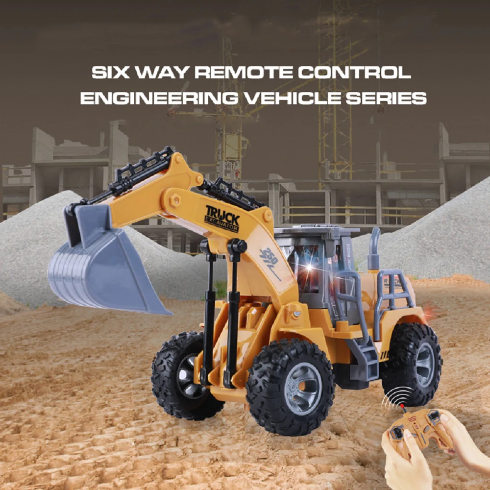 RC Excavator Dumper Car Remote Control Engineering Vehicle Children's Puzzle Electric Wireless RC Car Forklift Toys for Boys Kid 2