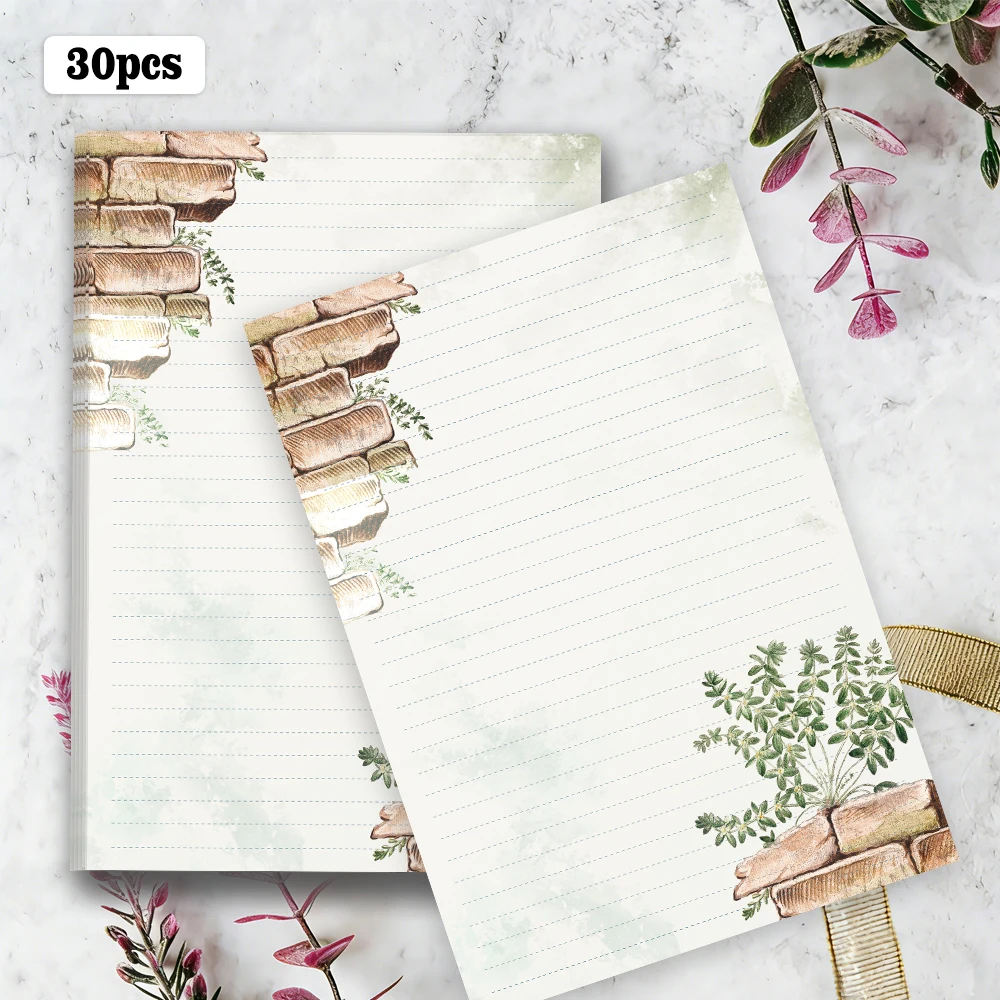 30 sheets,B5 Plants in the Corner writing paper, lined,no glue,very suitable for notebooks, memos, and stickers - 3