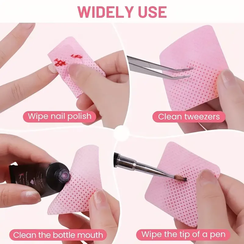 300/600/900Pcs No Lint Cotton Pads Manicure Nail Polish Remover Nail Cleaning Pad for Women Nail Polish Remover Nail Cotton Pads