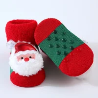 0-3 Years Children Stockings Baby Thickened Terry Xmas Warm Stuff Boy Girl Christmas Winter Clothing Accessories  Toddler Socks 6