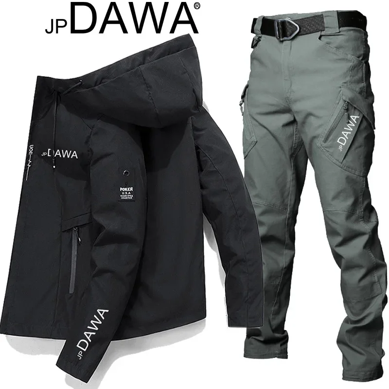 Fishing Suit Set Jp Dawa fishing suit, suit jacket, tactical pants, spring and summer waterproof and sunscreen season, outdoor sports fishing set