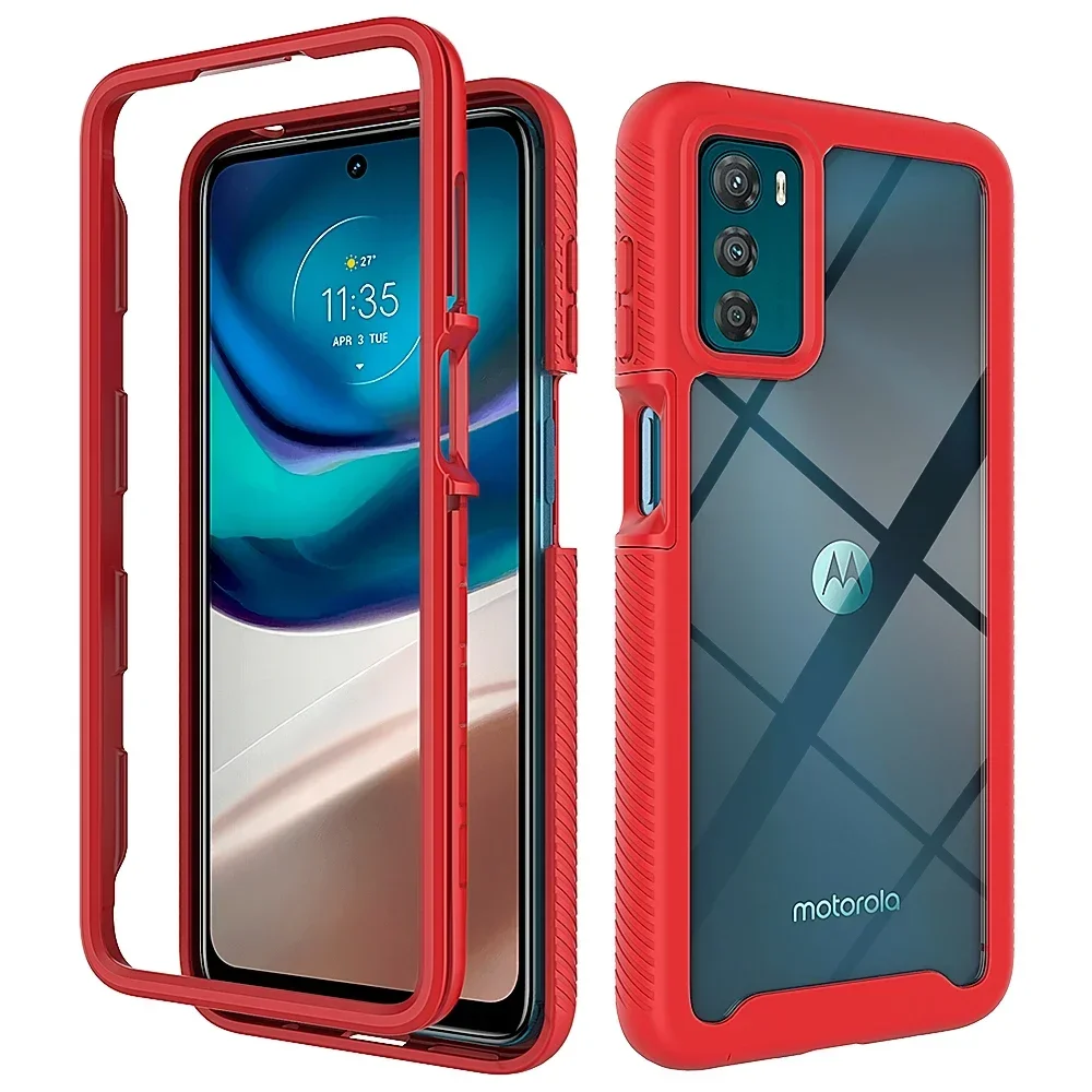 Hybrid Rugged Shockproof Transparent Phone Case with TPU Frame