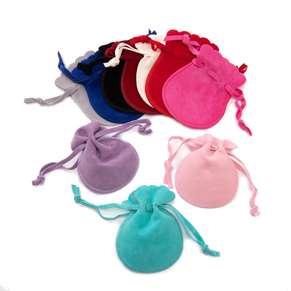

10Pcs 7x9/9x12cm Velvet Drawstring Bag Cloth Calabash Shape Pouch Jewelry Packaging Christmas Favor Pouch Wedding Party Gift Bag